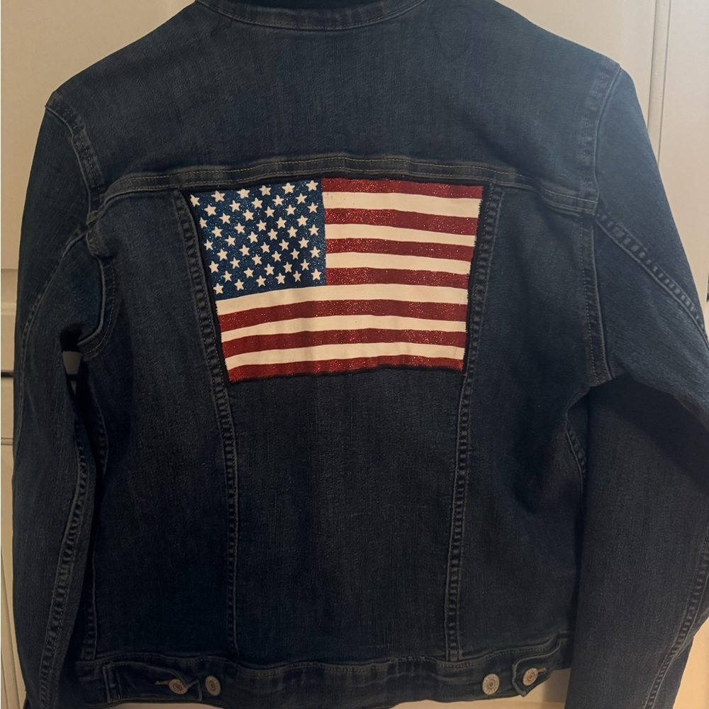 Levi Straus jacket with American Flag Patch